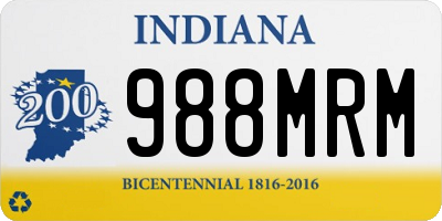 IN license plate 988MRM