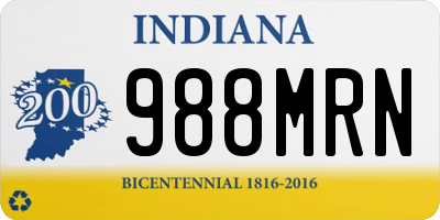 IN license plate 988MRN