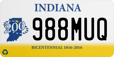 IN license plate 988MUQ