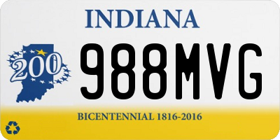 IN license plate 988MVG