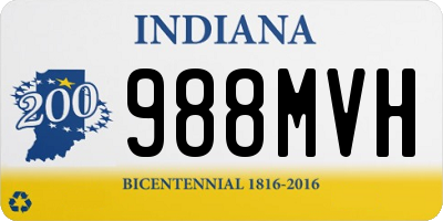 IN license plate 988MVH