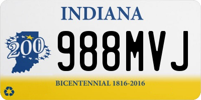 IN license plate 988MVJ