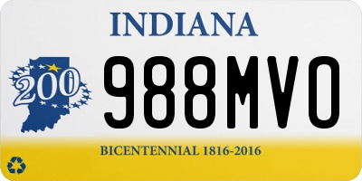 IN license plate 988MVO