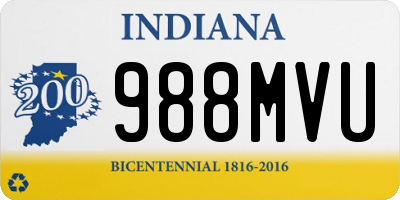 IN license plate 988MVU