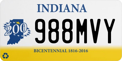 IN license plate 988MVY