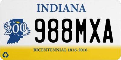 IN license plate 988MXA