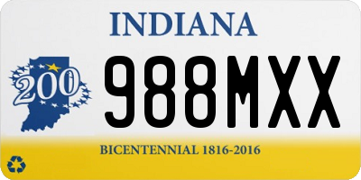 IN license plate 988MXX