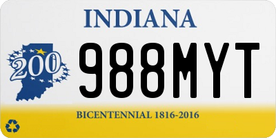 IN license plate 988MYT