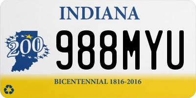 IN license plate 988MYU