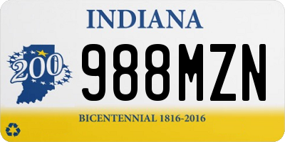 IN license plate 988MZN