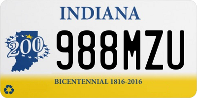 IN license plate 988MZU