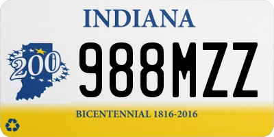 IN license plate 988MZZ