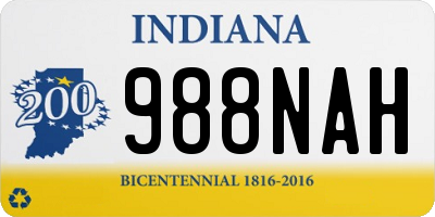 IN license plate 988NAH