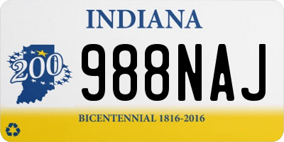 IN license plate 988NAJ