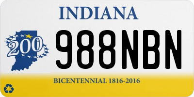 IN license plate 988NBN