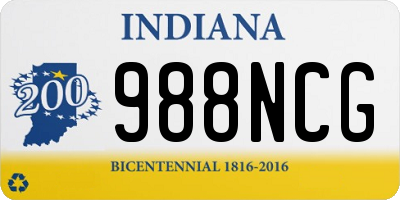 IN license plate 988NCG