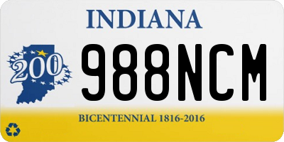 IN license plate 988NCM