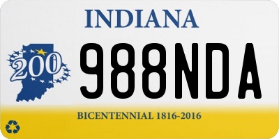 IN license plate 988NDA