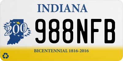 IN license plate 988NFB