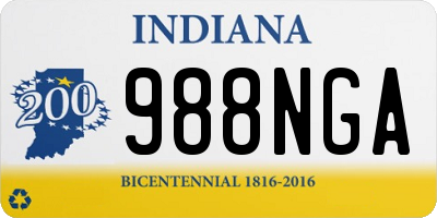 IN license plate 988NGA