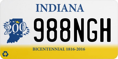 IN license plate 988NGH