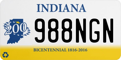 IN license plate 988NGN