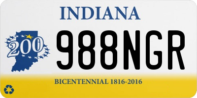 IN license plate 988NGR