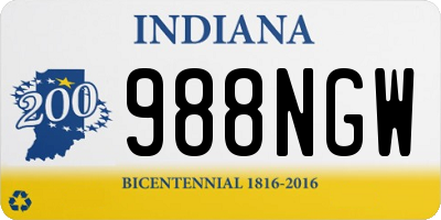 IN license plate 988NGW