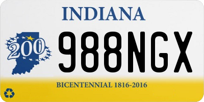 IN license plate 988NGX