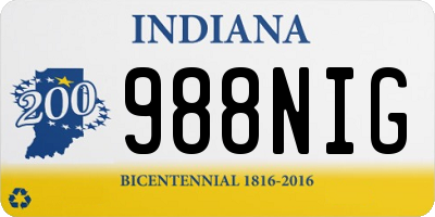 IN license plate 988NIG