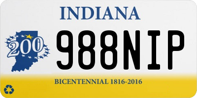 IN license plate 988NIP