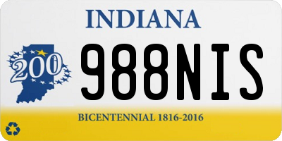 IN license plate 988NIS