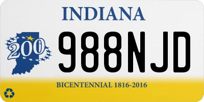 IN license plate 988NJD