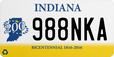 IN license plate 988NKA