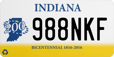IN license plate 988NKF