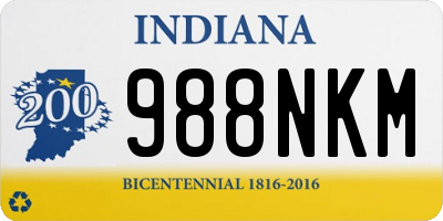 IN license plate 988NKM