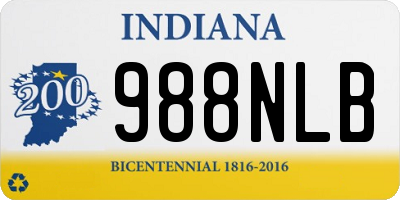 IN license plate 988NLB