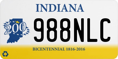 IN license plate 988NLC