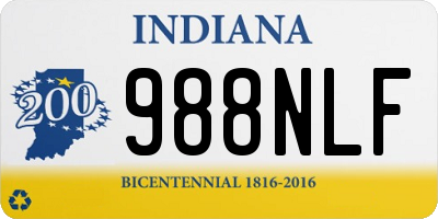 IN license plate 988NLF