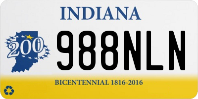 IN license plate 988NLN