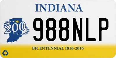 IN license plate 988NLP