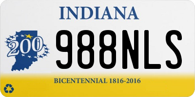 IN license plate 988NLS