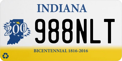 IN license plate 988NLT