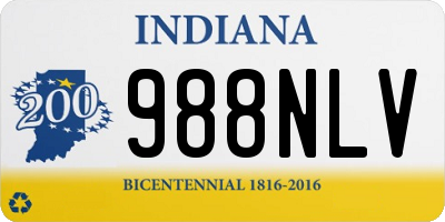 IN license plate 988NLV