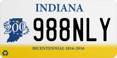 IN license plate 988NLY