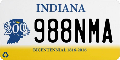 IN license plate 988NMA