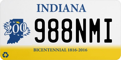 IN license plate 988NMI
