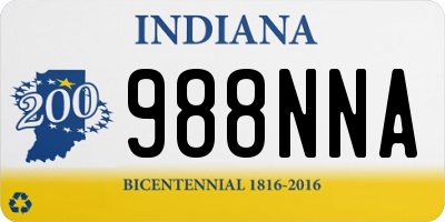 IN license plate 988NNA