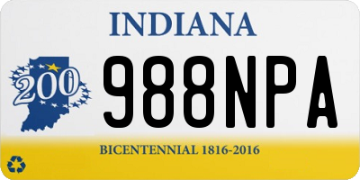 IN license plate 988NPA