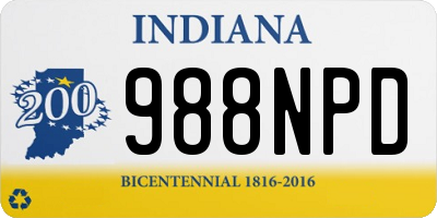 IN license plate 988NPD